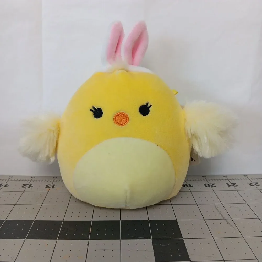 Squishmallow Aimee Yellow Chick w/ Bunny Ears-Rie Otter-Todd the Rooster Lot New